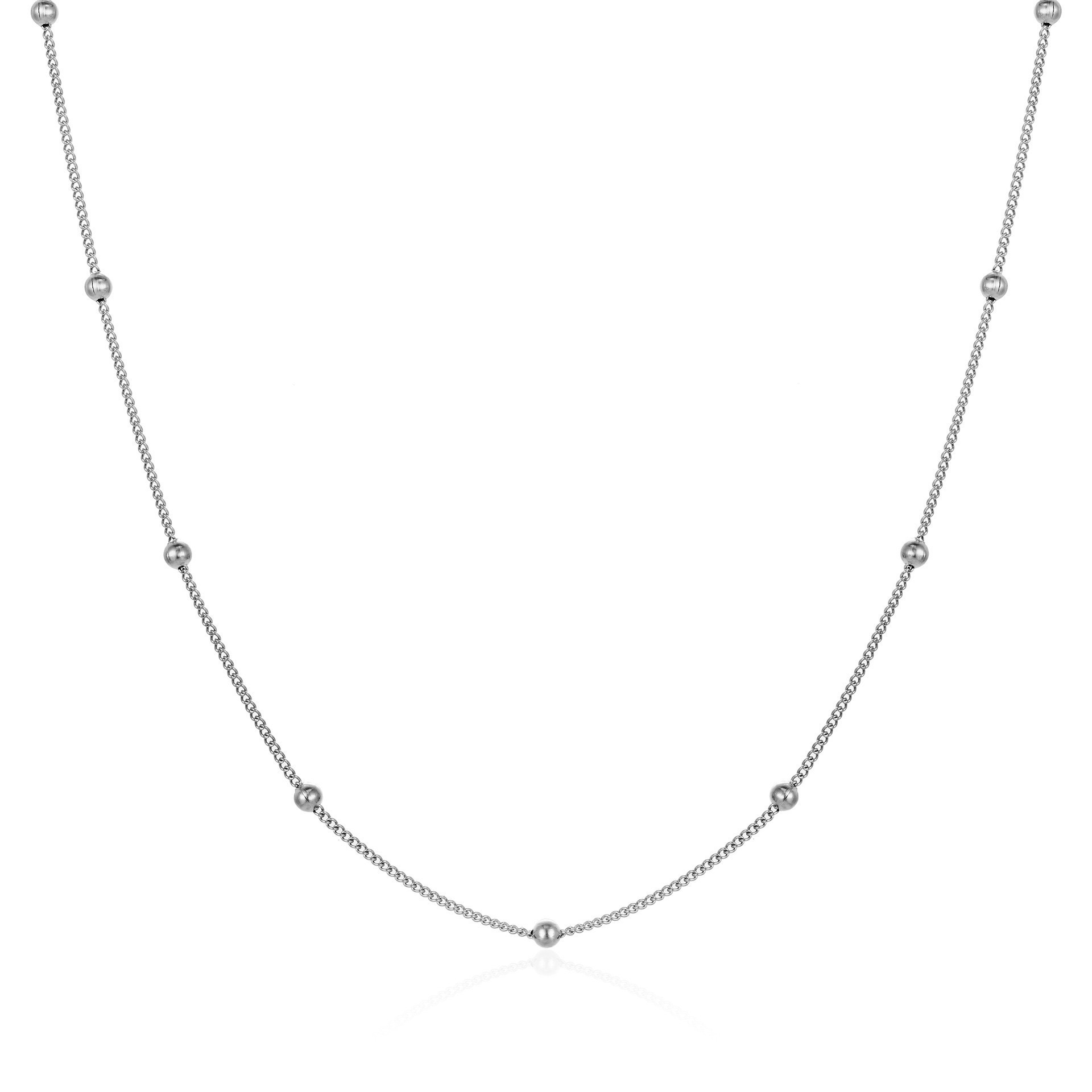 Minimalist Beaded Chain Necklace
