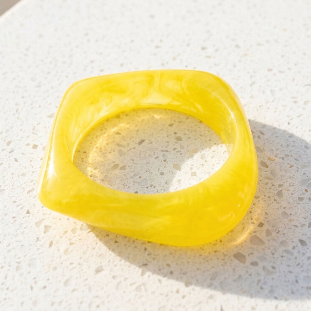 Organic Resin Bangle Bracelet