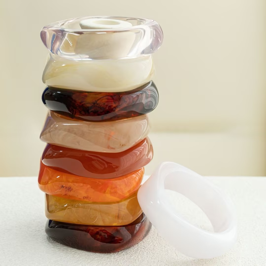 Organic Resin Bangle Bracelet
