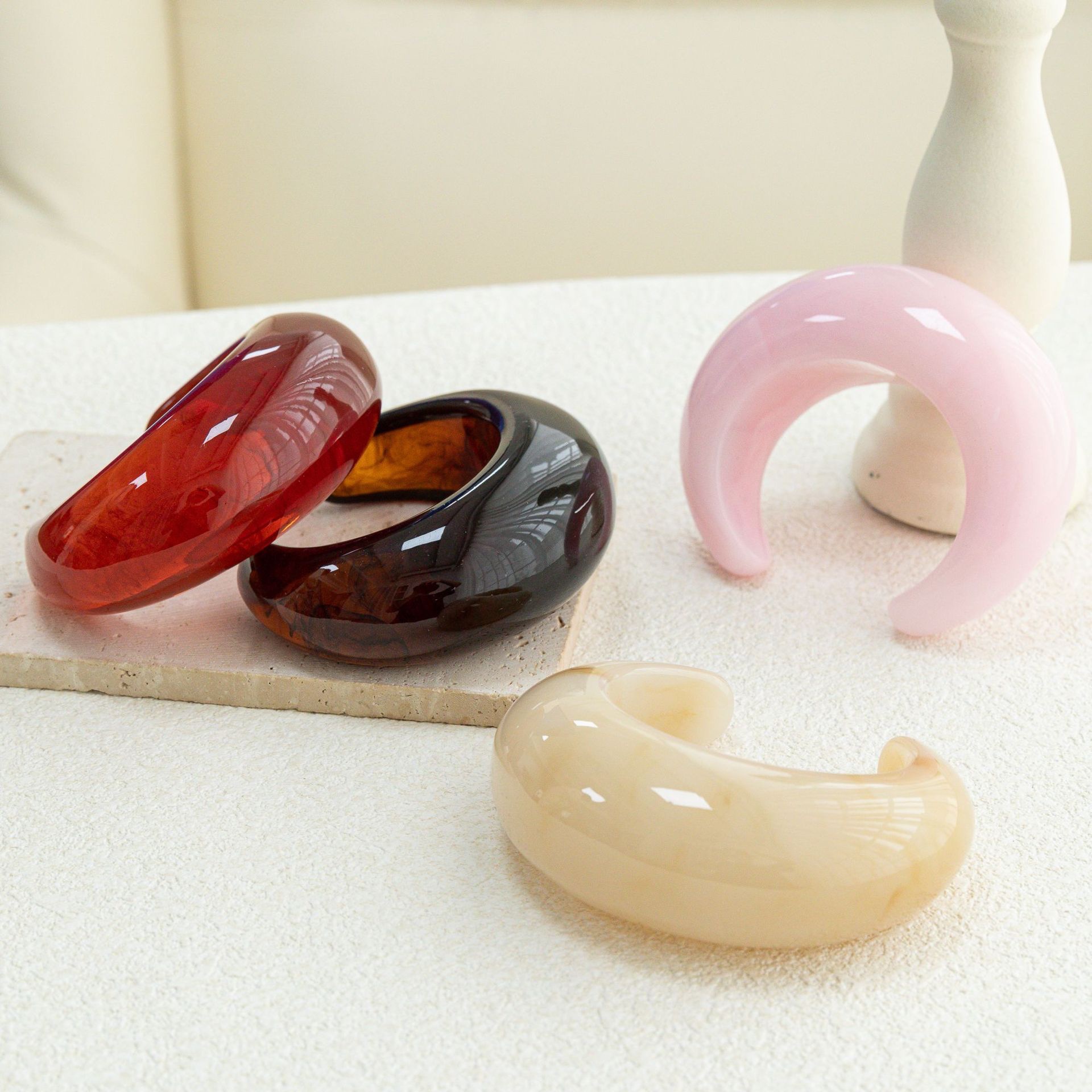 Chunky Resin Open Cuff Bracelet
