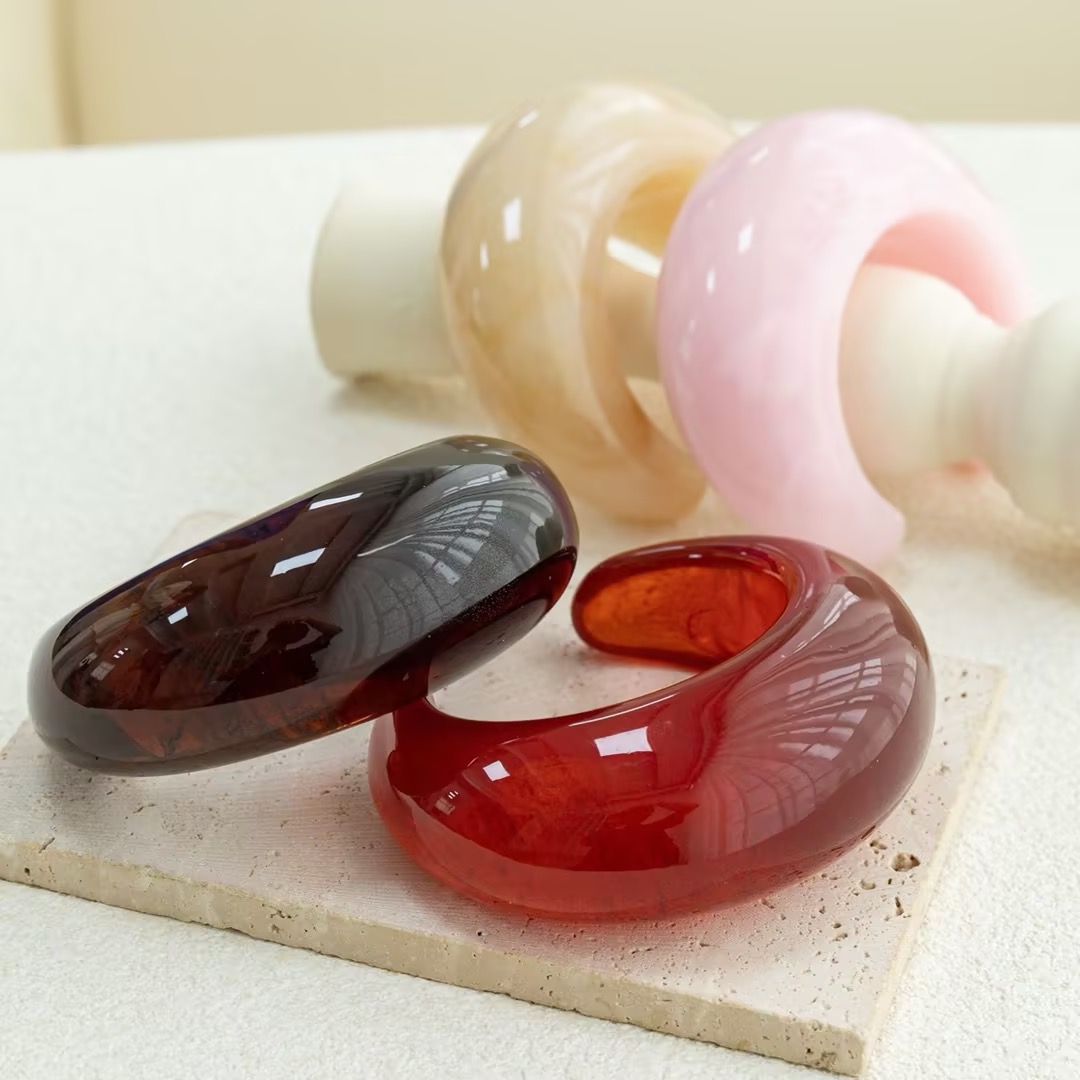 Chunky Resin Open Cuff Bracelet