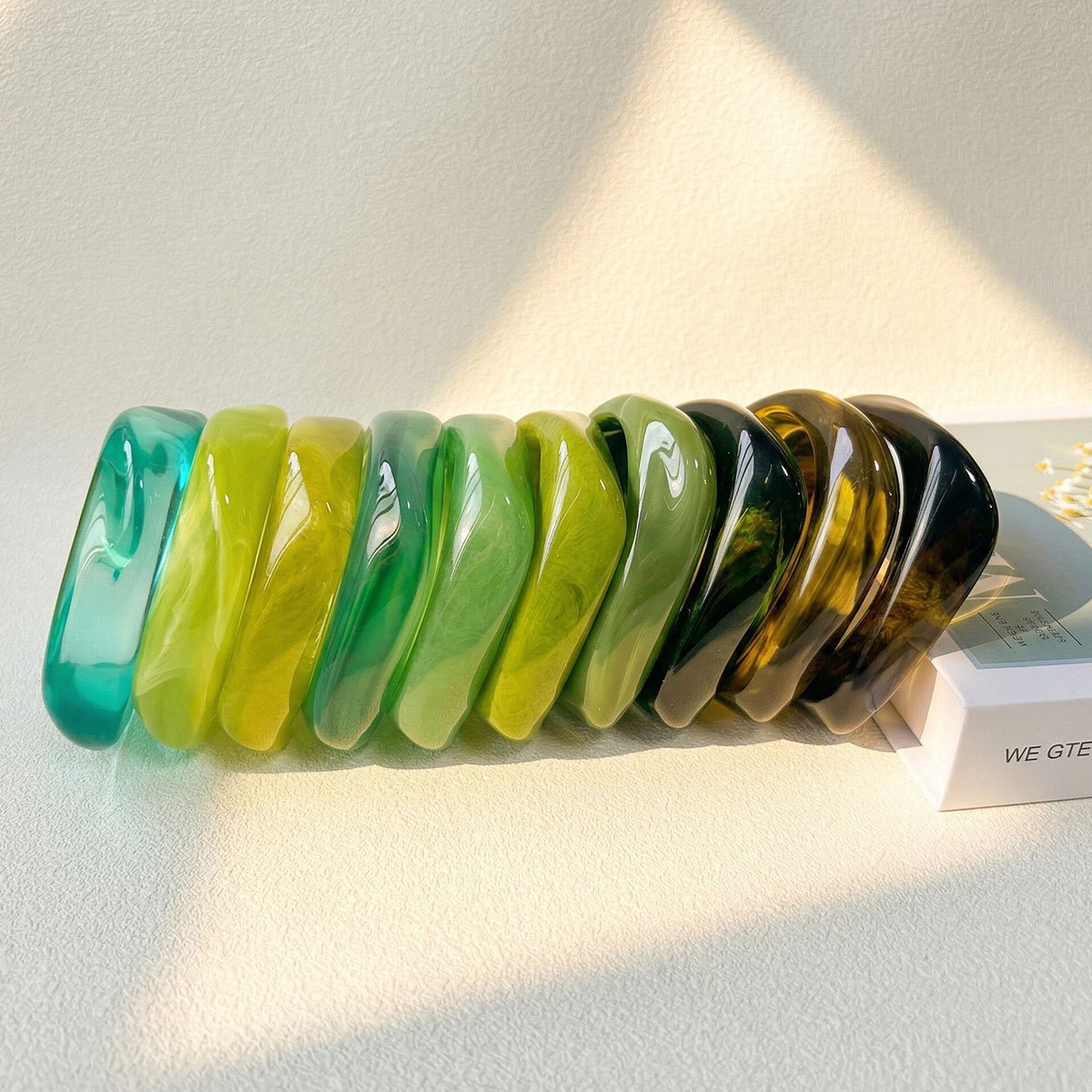Organic Resin Bangle Bracelet