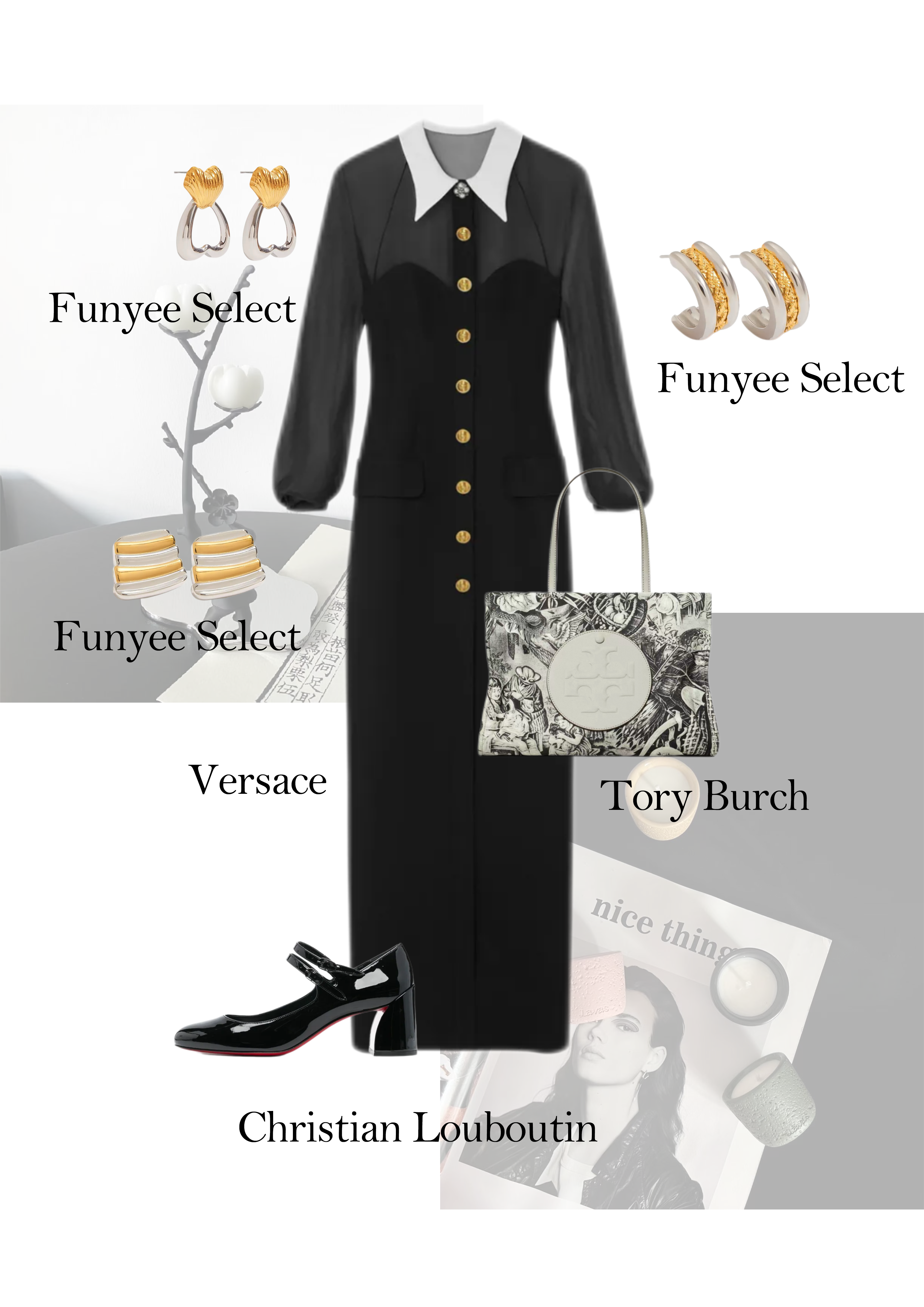 Tory Burch x Versace x Christian Louboutin