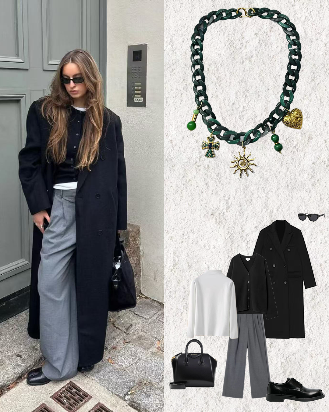 Parisian Monochrome Chic × Vintage Emerald Accents