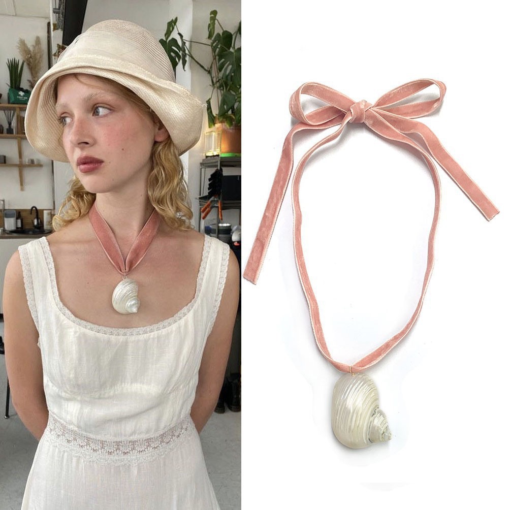 Pearl Spiral Shell Stud Earrings Rings Necklaces Jewelry Sets