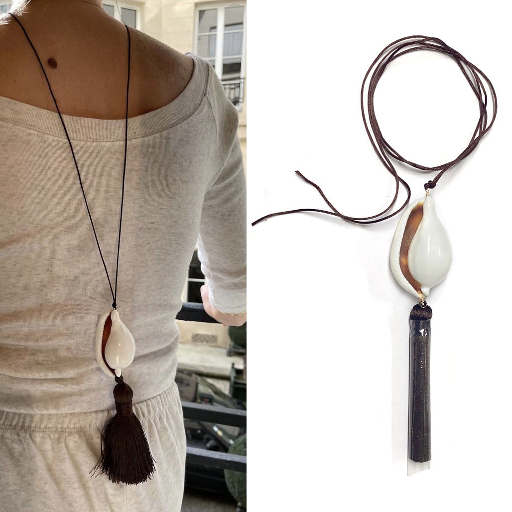 Tassel Shell Pendant Necklace