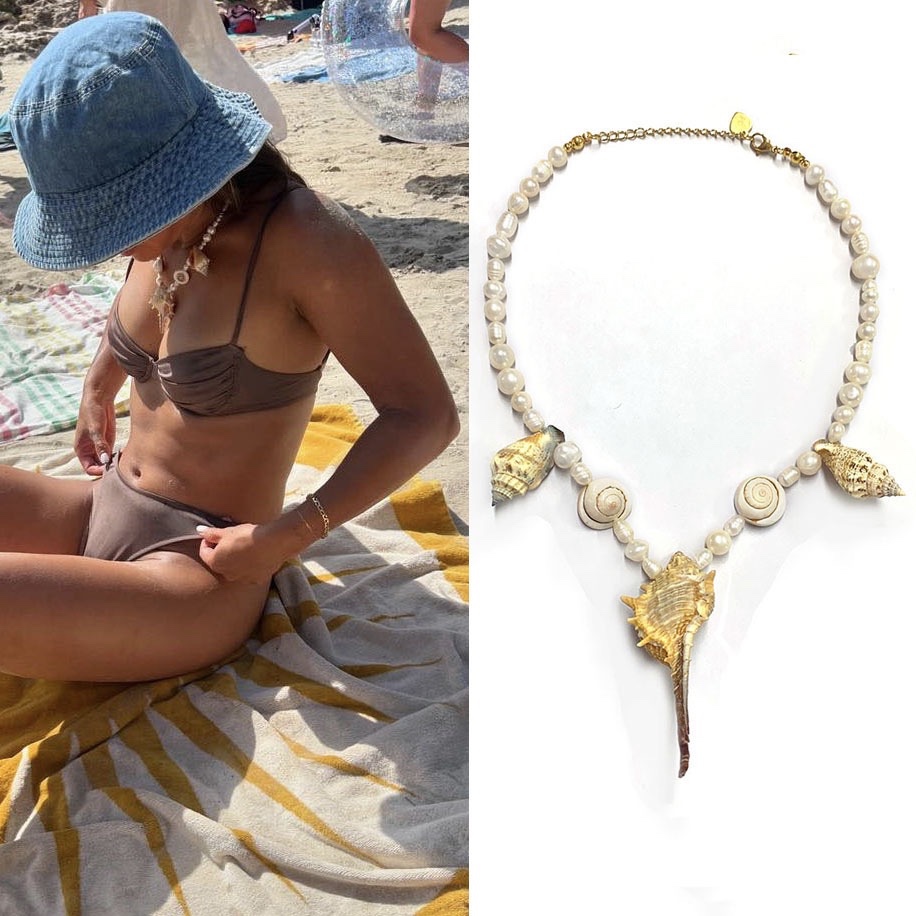 Pearl Seashore Shell Necklace