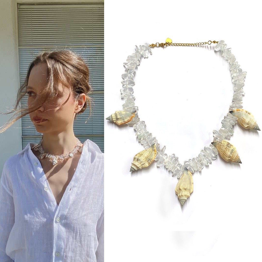 Pearl Seashore Shell Necklace