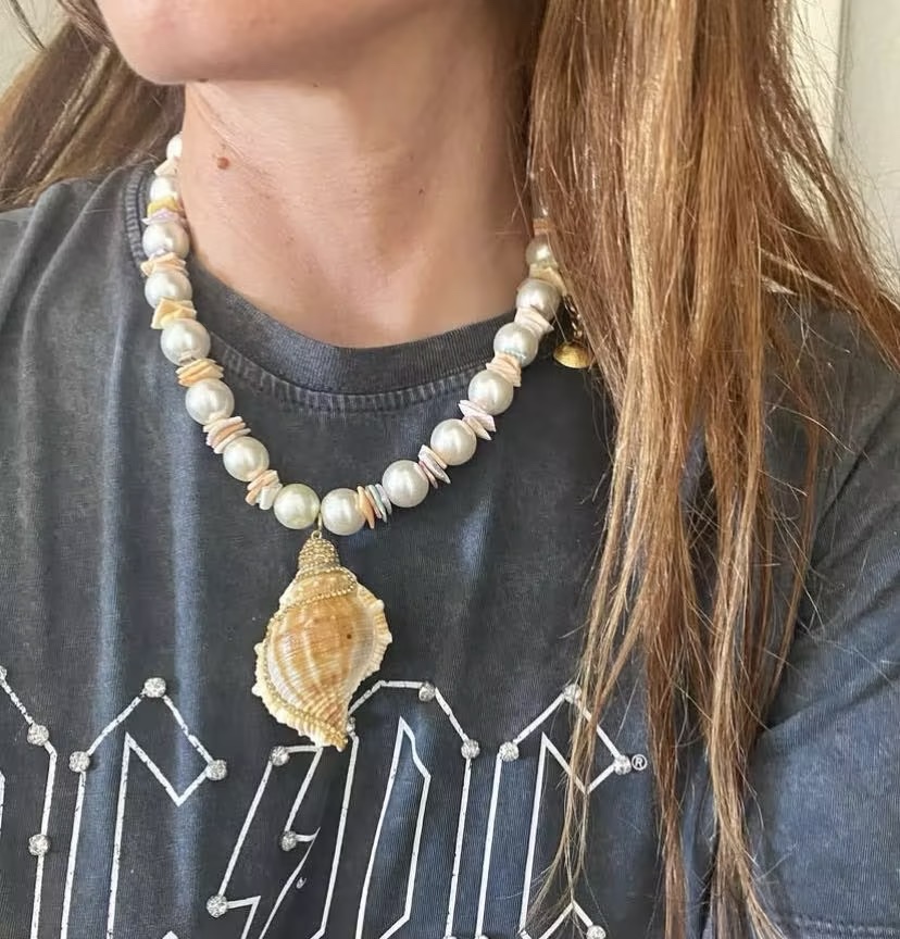 Ocean Breeze Pearl Shell Necklace