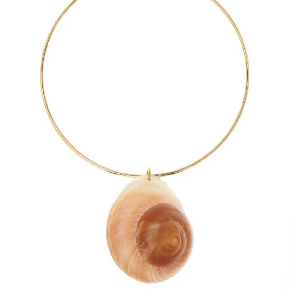 Ocean Spiral Shell Collar Necklace