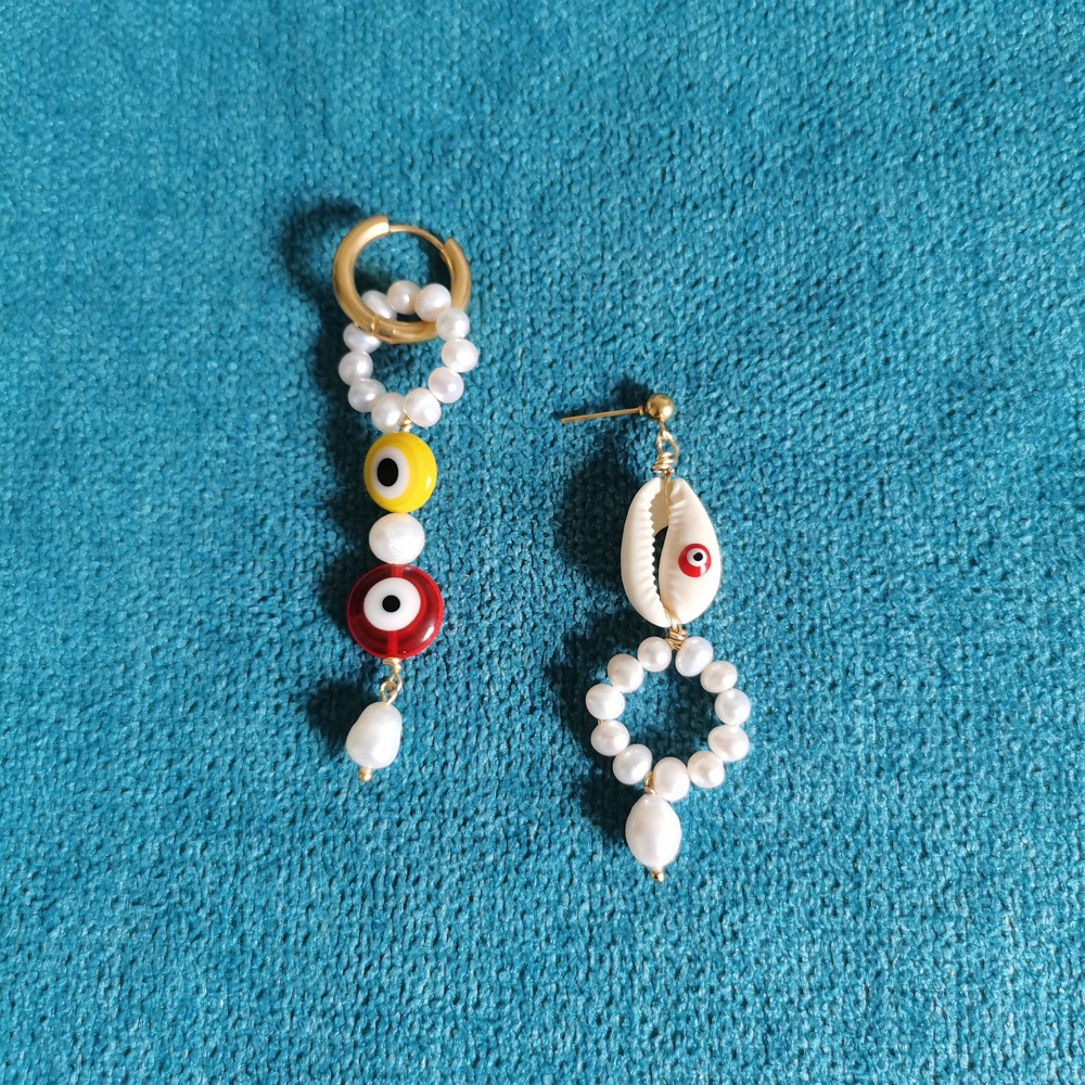 Lucky Eye Pearl Earrings