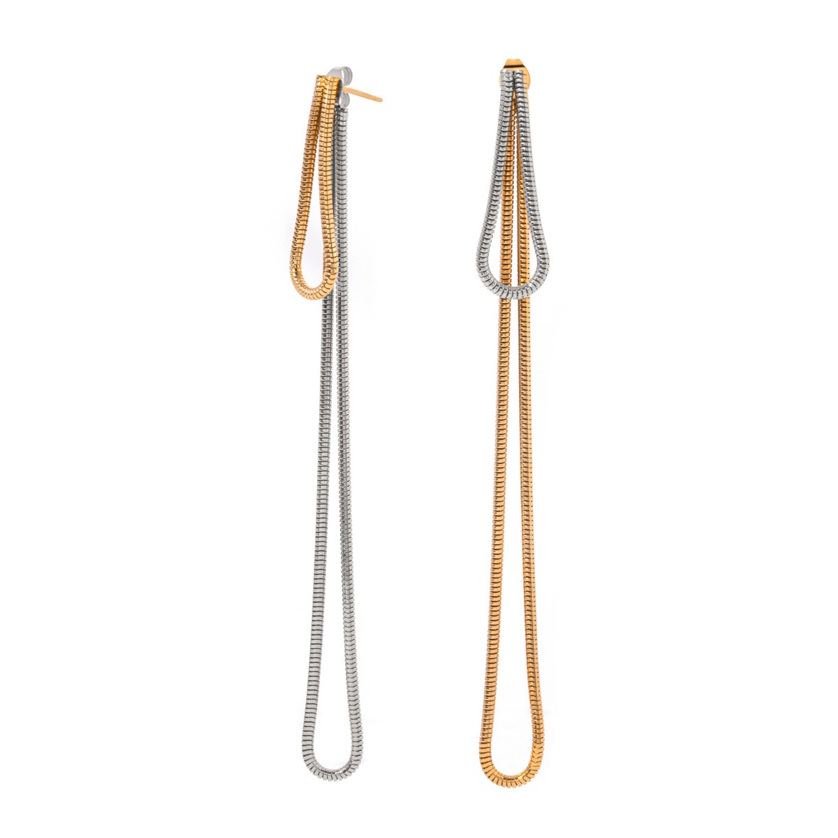 Snake Chain Tassel Earrings