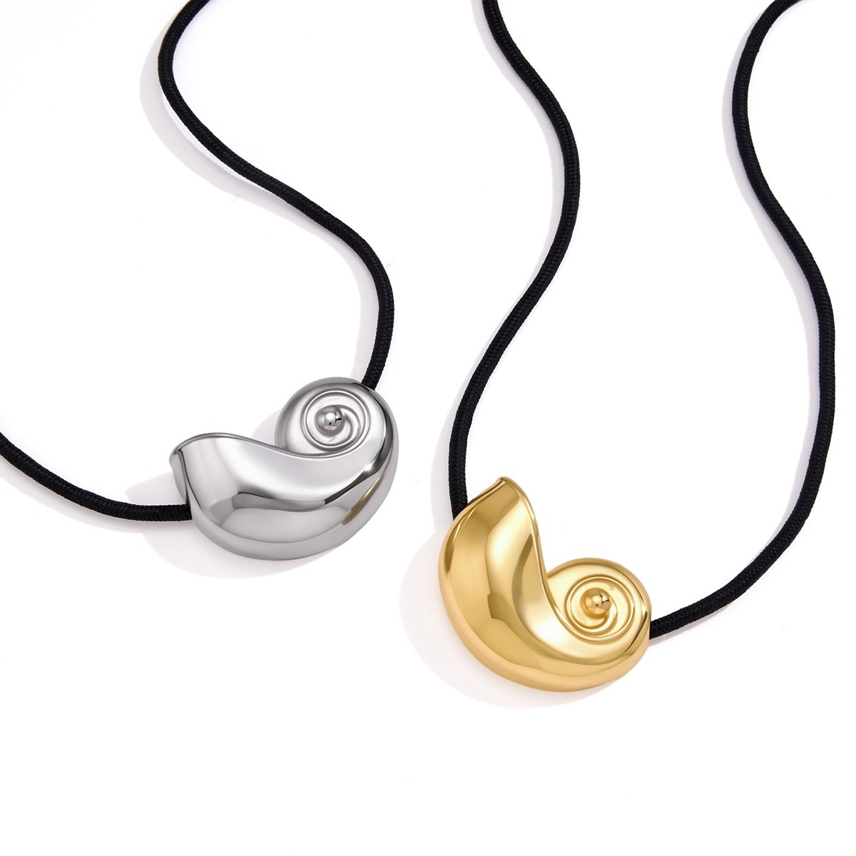 Shell Spiral Pendant Necklace