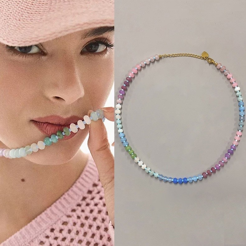 Anni Rainbow Beaded Necklace Bracelet Collection