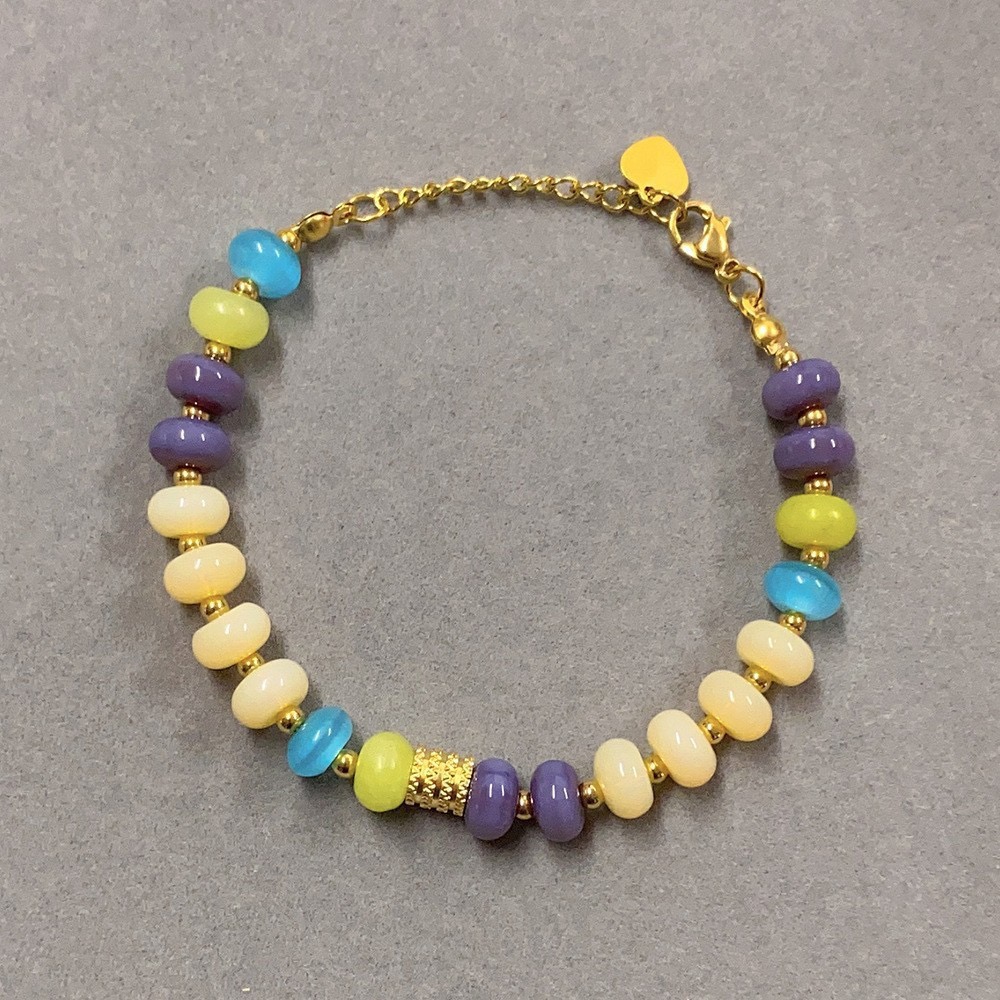 Color Beaded Necklace & Bracelet Set