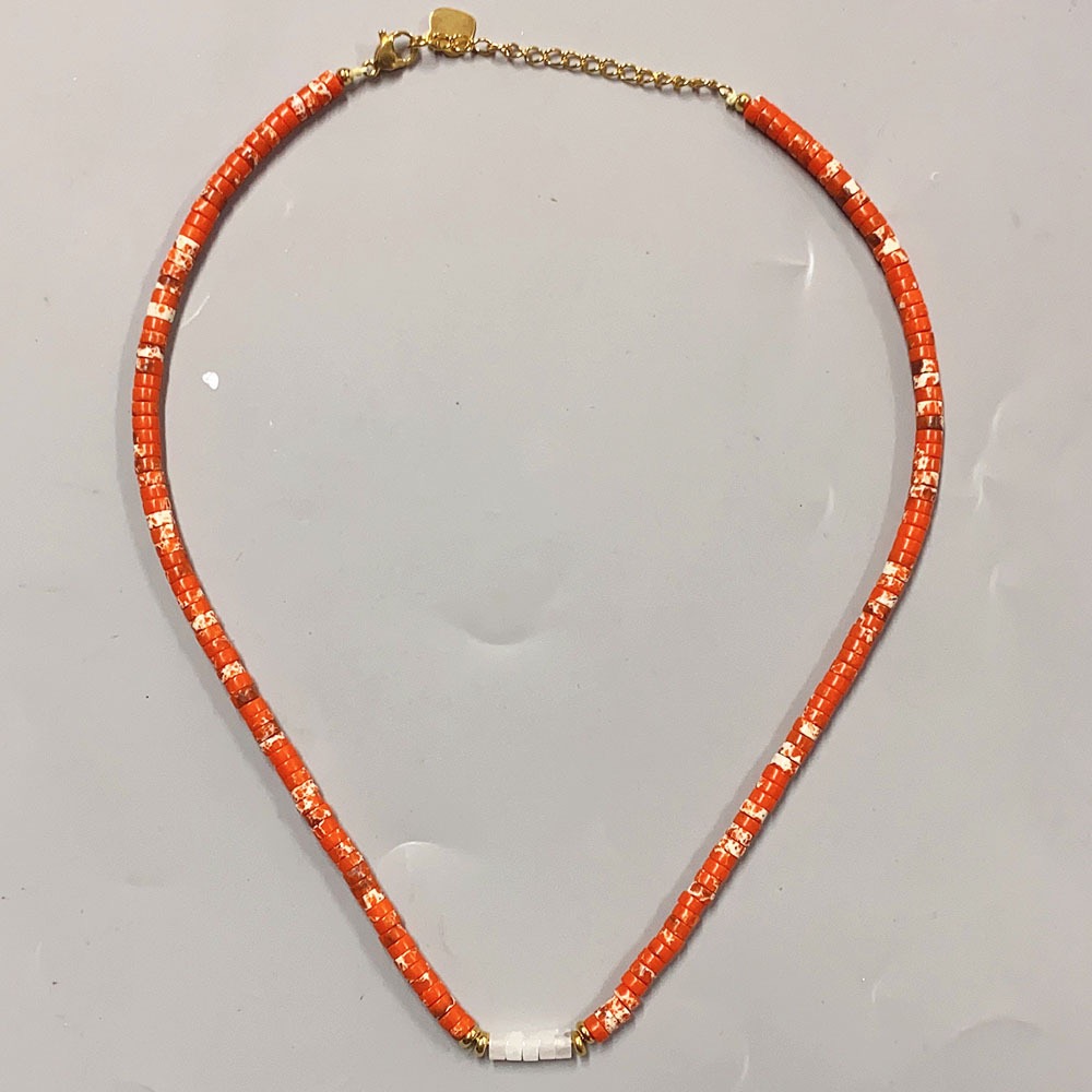 Natural Stone Beaded Bracelet Necklace Jewelry Set
