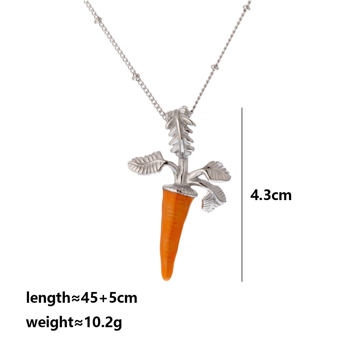 Carrot Pendant Necklace