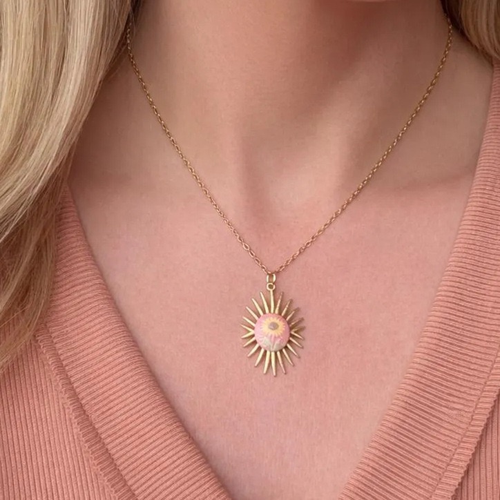 Sunflower Pendant Necklace