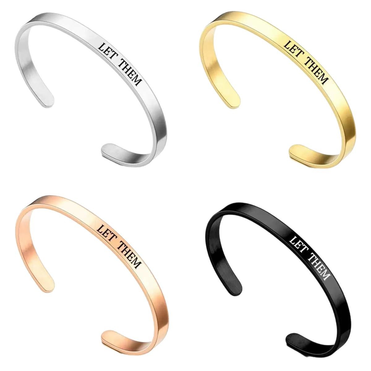 Engraved Open Cuff Bracelet