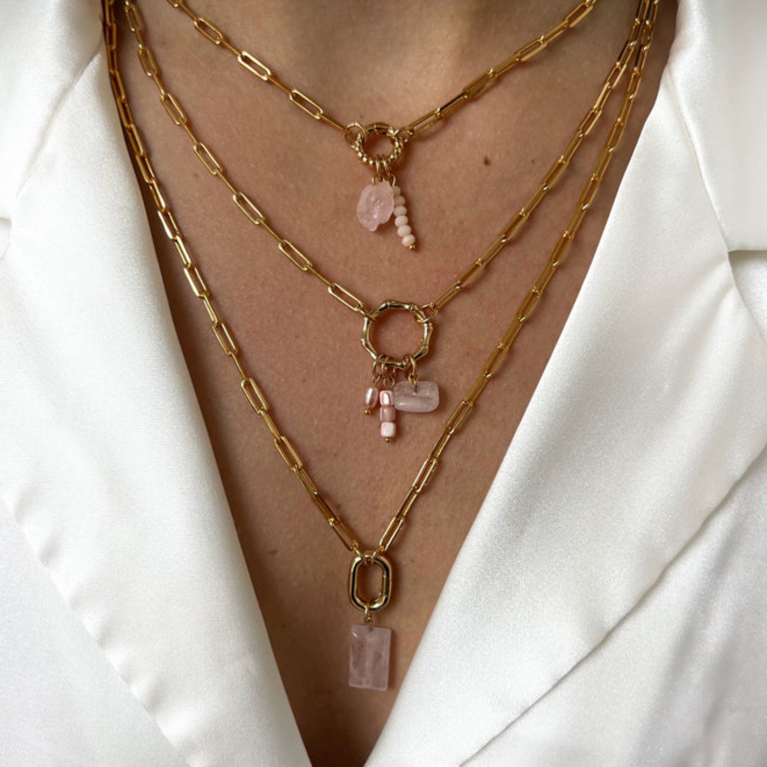 Modular Connector Paperclip Chain Necklace & Bracelet Collection