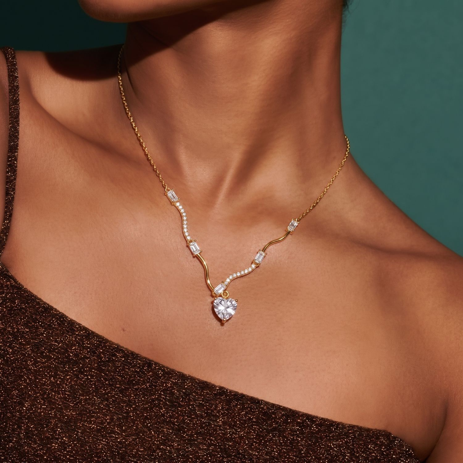 Celestial Wave Crystal Y-Necklace Collection