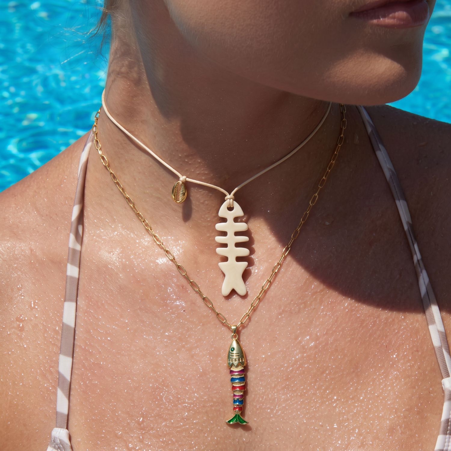Coastal Pop Pearl & Charm Necklace Collection