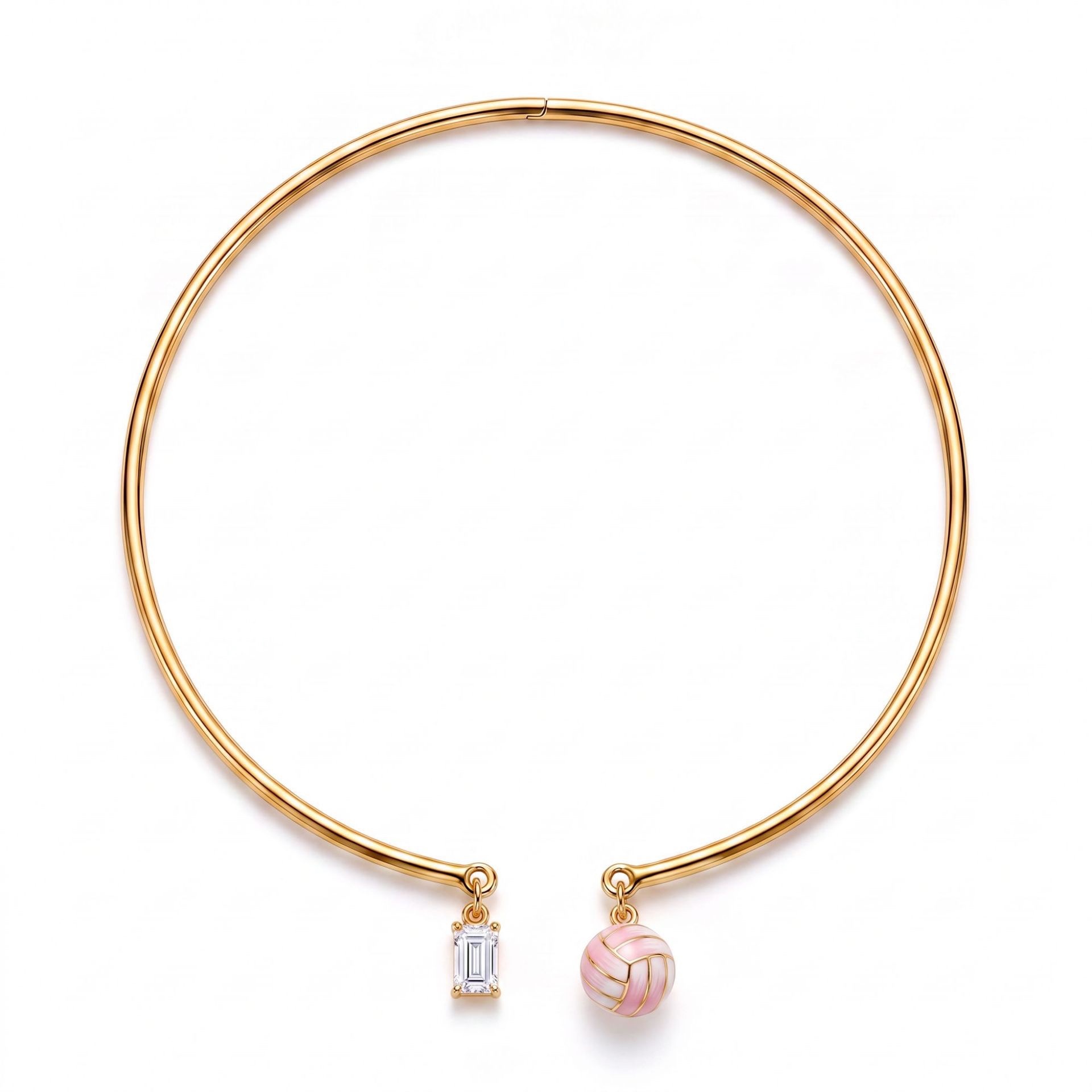 Playful Sports Charm Choker Necklace