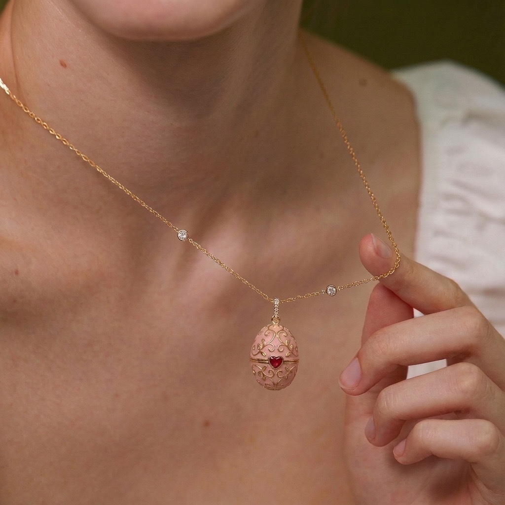 Secret Heart Egg Locket Necklace
