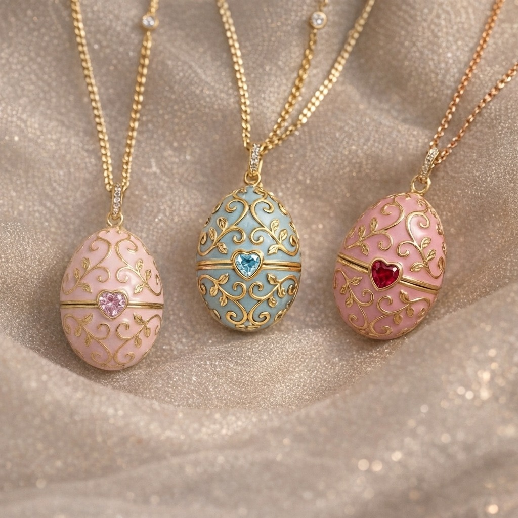 Secret Heart Egg Locket Necklace